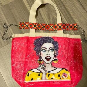 Beach bag - Handpainted yoga bag